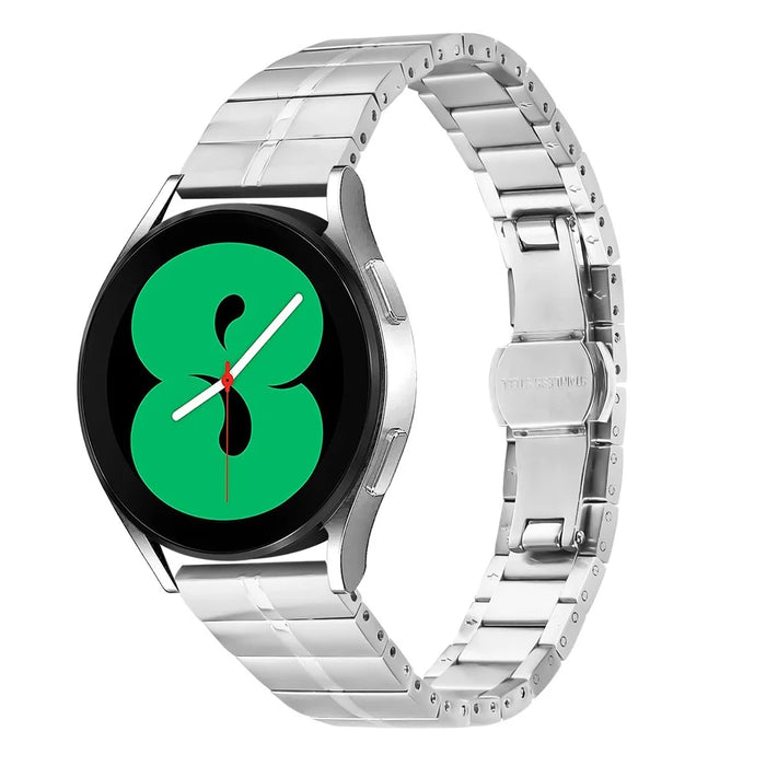 For Garmin Vivomove Trend / Venu Sq 2 Stainless Steel Wrist Strap Replacement Smartwatch Band - Silver - 2