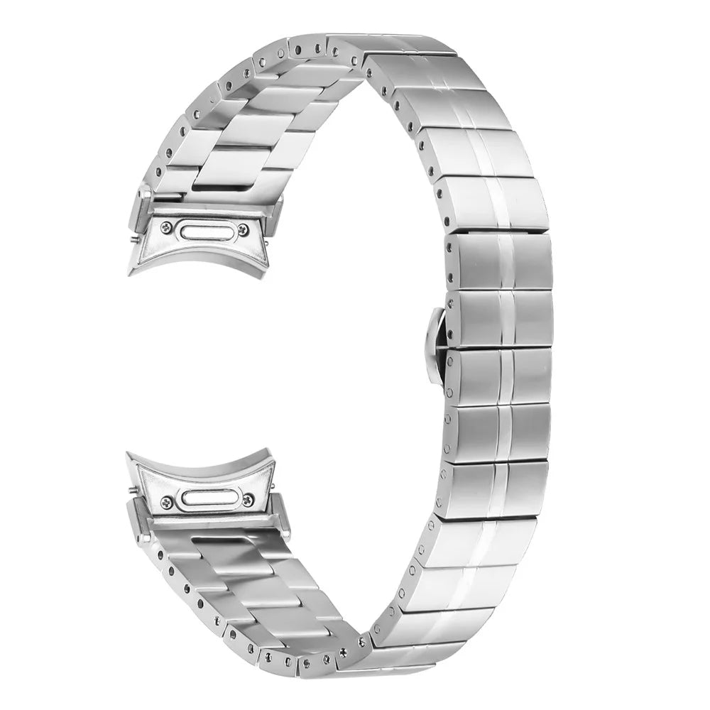 For Samsung Galaxy Watch6 / Watch6 Classic Stainless Steel Smartwatch Strap Wrist Band - Silver - 1