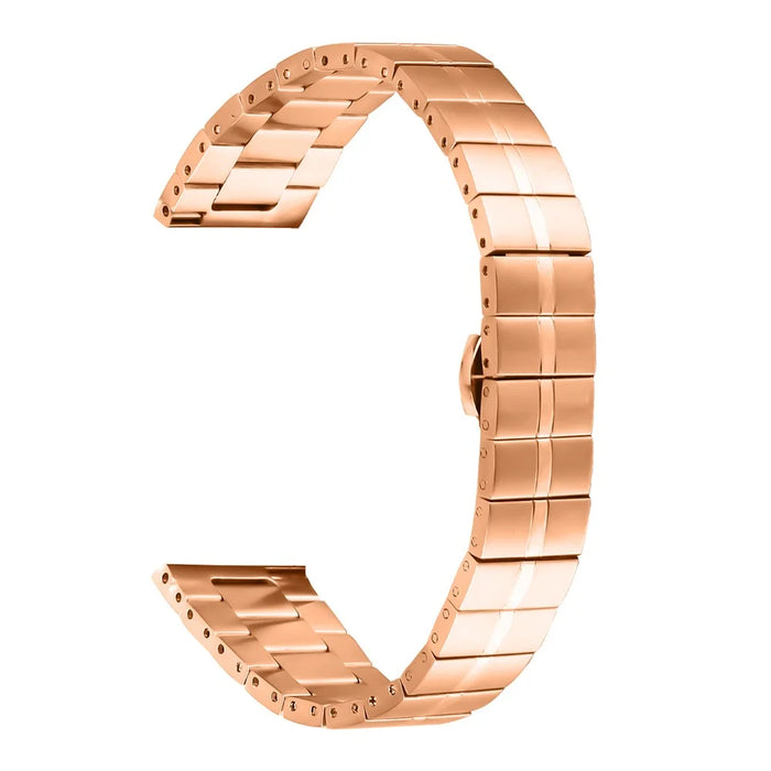 For Garmin Bounce / D2 Air X10 Stainless Steel Watch Strap Replacement Wrist Band - Rose Gold - 1