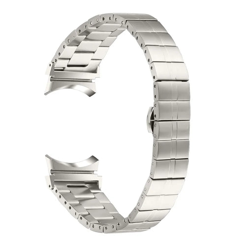 For Samsung Galaxy Watch6 40mm / 44mm / Watch6 Classic 43mm / 47mm Stainless Steel Strap Stylish Wrist Band - Titanium Grey - 1
