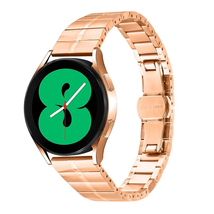 For Huawei Watch 2 / Watch GT 2 42mm / Watch GT 3 42mm Stainless Steel Watch Strap Stylish Wrist Band - Rose Gold - 2