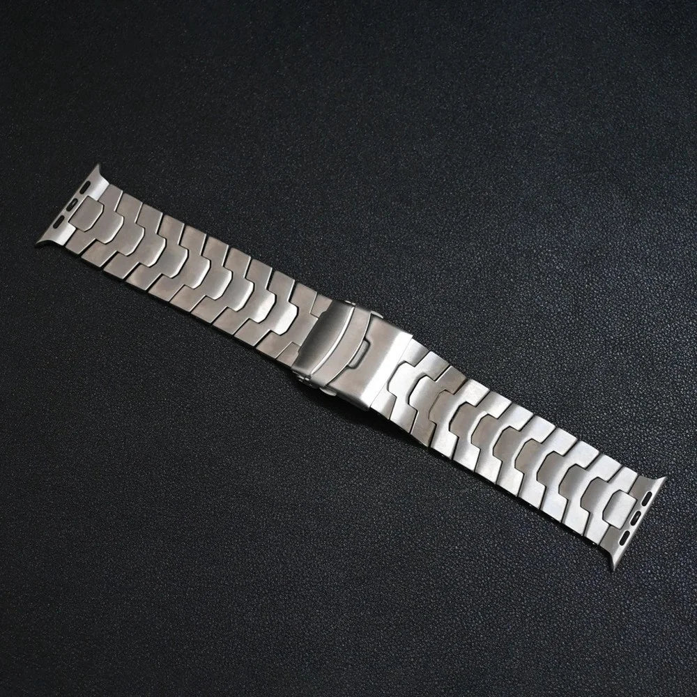 For Apple Watch Ultra 3 2 1 49mm / Series 11 10 46mm / 9 8 7 45mm / SE3 SE2 SE 6 5 4 44mm / 3 2 1 42mm Titanium Alloy 26mm Band -  Titanium - 7