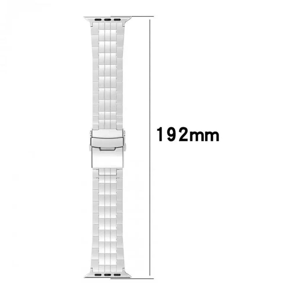 For Apple Watch Ultra 3 2 1 49mm / Series 11 10 46mm / 9 8 7 45mm / SE3 SE2 SE 6 5 4 44mm / 3 2 1 42mm 5-Bead Titanium Alloy Strap - Black - 7