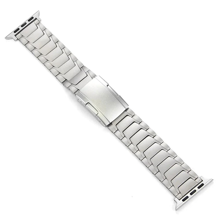 For Apple Watch Ultra 3 2 1 49mm / Series 11 10 46mm / 9 8 7 45mm / SE3 SE2 SE 6 5 4 44mm / 3 2 1 42mm Titanium Alloy Strap Turtleback Clasp - Titanium - 1