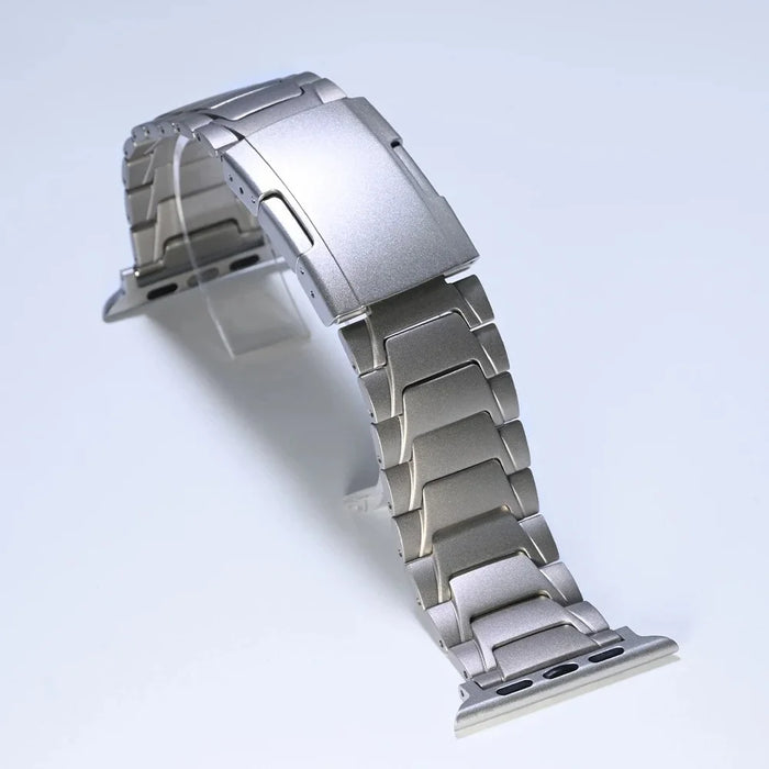 For Apple Watch Ultra 3 2 1 49mm / Series 11 10 46mm / 9 8 7 45mm / SE3 SE2 SE 6 5 4 44mm / 3 2 1 42mm Titanium Alloy Strap Turtleback Clasp - Titanium - 5