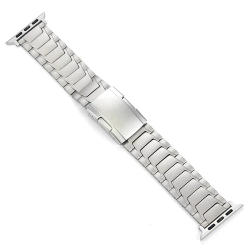 For Apple Watch Series 11 10 42mm / 9 8 7 41mm / SE3 SE2 SE 6 5 4 40mm / 3 2 1 38mm Titanium Alloy Watch Band Turtleback Clasp - Titanium - 1