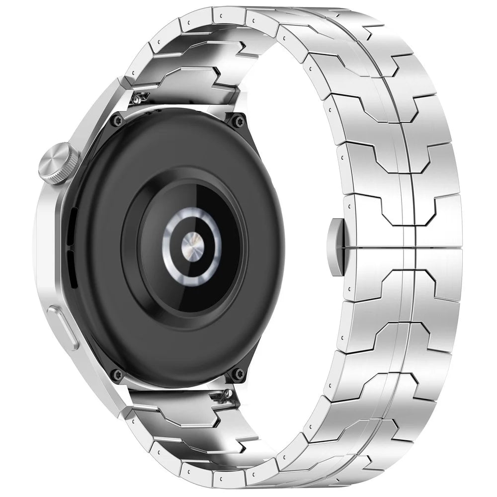 For Huawei Watch GT4 / Xiaomi Mi Watch / Samsung Watch Strap 22mm Titanium Alloy Band - Silver - 1