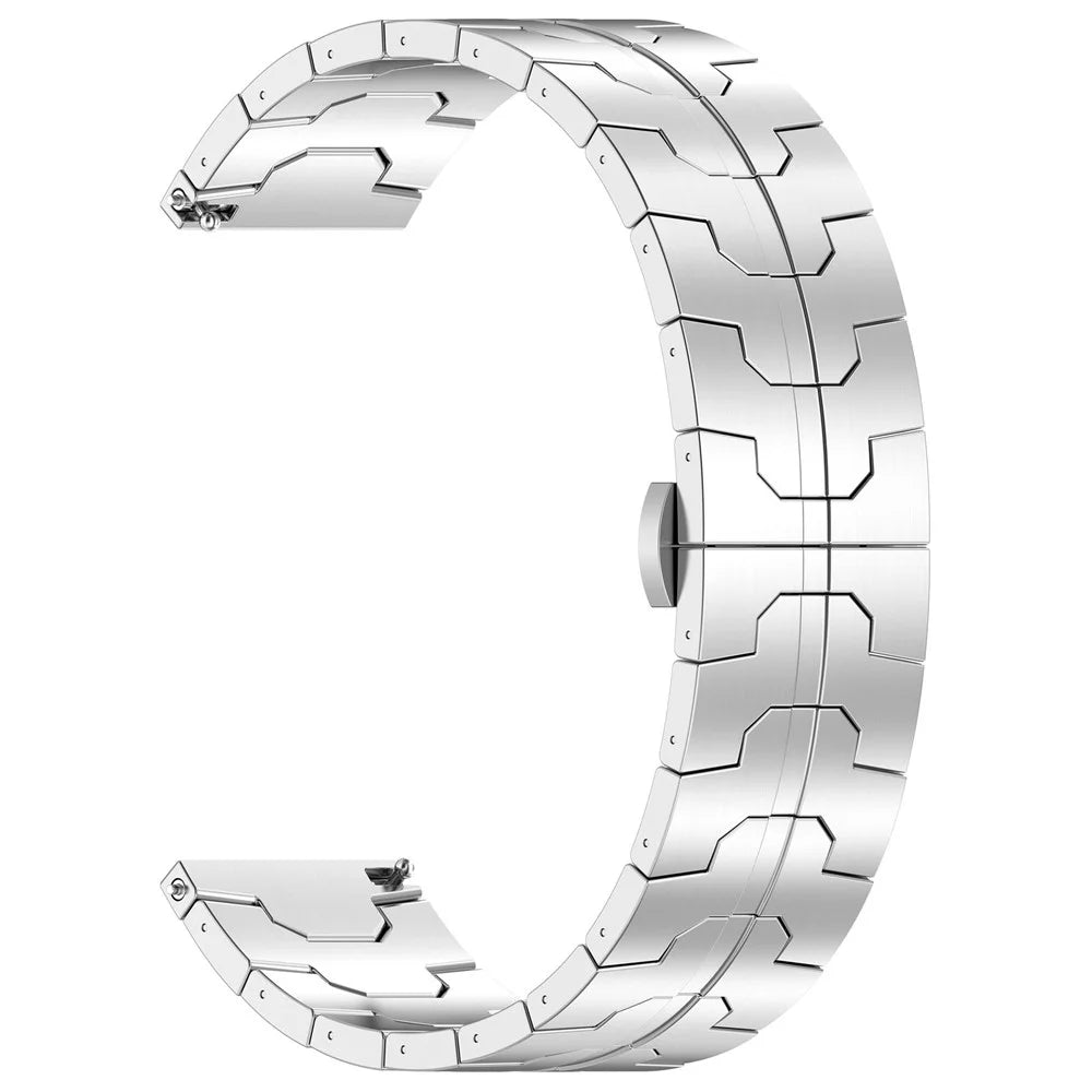 For Huawei Watch GT4 / Xiaomi Mi Watch / Samsung Watch Strap 22mm Titanium Alloy Band - Silver - 3