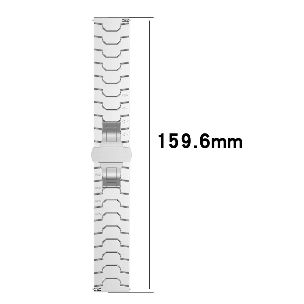 For Huawei Watch GT4 / Xiaomi Mi Watch / Samsung Watch Strap 22mm Titanium Alloy Band - Silver - 6