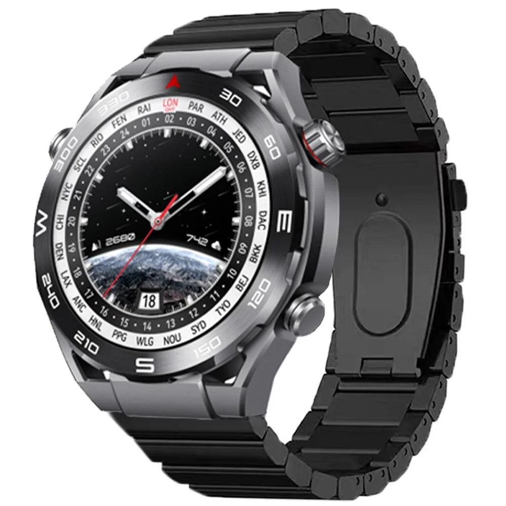 For Huawei Watch GT4 / Xiaomi Mi Watch / Samsung Titanium Alloy Watch Strap 22mm - Black - 2