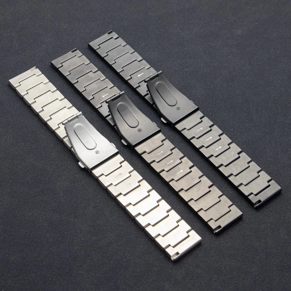 For Huawei Watch GT4 / Xiaomi Mi Watch / Samsung Titanium Alloy Watch Strap 22mm - Black - 6