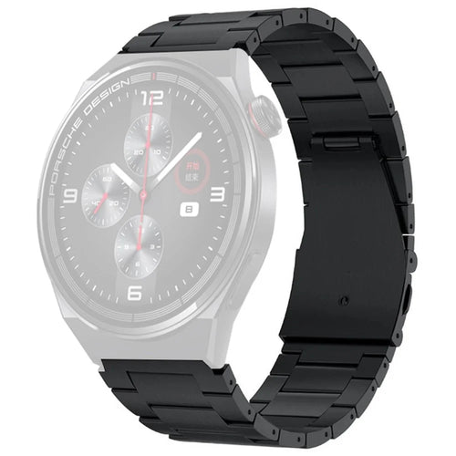 For Huawei Watch GT4 / GT3 / GT2 46mm Titanium Alloy Watch Strap 22mm Band - Black - 1