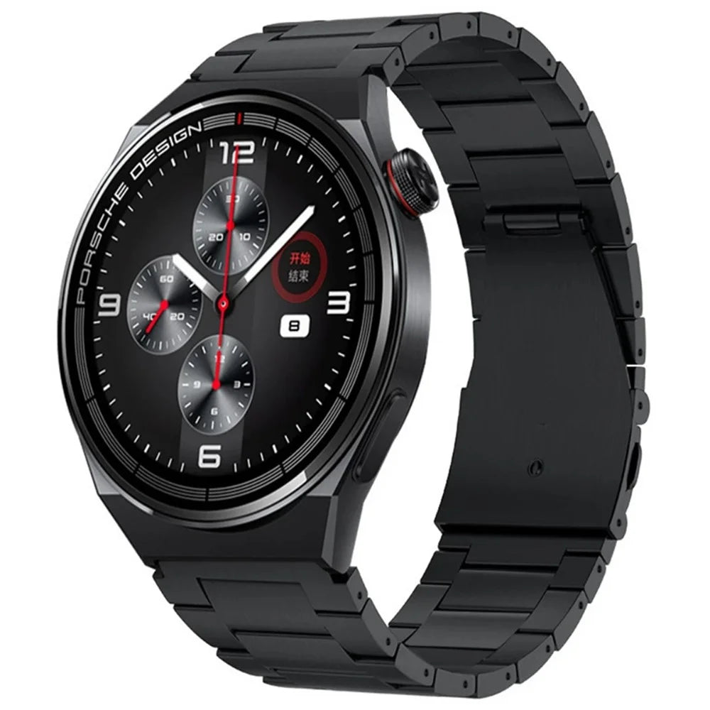For Huawei Watch GT4 / GT3 / GT2 46mm Titanium Alloy Watch Strap 22mm Band - Black - 2