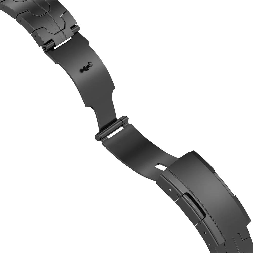 For Apple Watch Ultra 3 2 1 49mm / Series 11 10 46mm / 9 8 7 45mm / SE3 SE2 SE 6 5 4 44mm / 3 2 1 42mm Titanium Alloy Strap Band - Black - 5