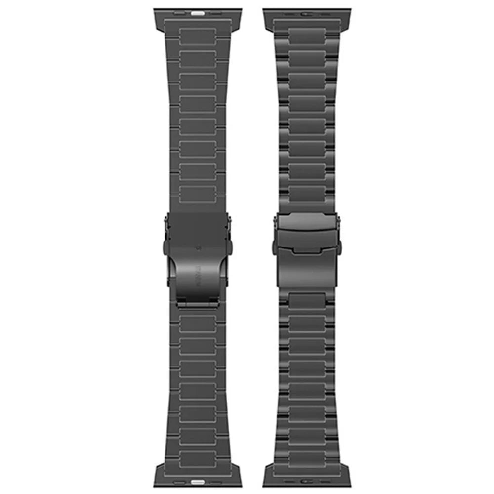 For Apple Watch Ultra 3 2 1 49mm / Series 11 10 46mm / 9 8 7 45mm / SE3 SE2 SE 6 5 4 44mm / 3 2 1 42mm Titanium Alloy Strap 26mm Band - Black - 5