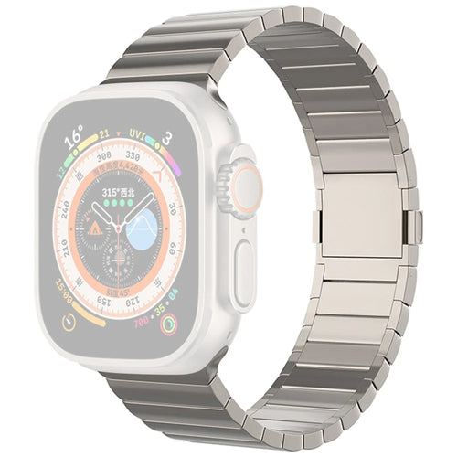 For Apple Watch Ultra 3 2 1 49mm / Series 11 10 46mm / 9 8 7 45mm / SE3 SE2 SE 6 5 4 44mm / 3 2 1 42mm Titanium Alloy Watch Band Magnetic Clasp - Titanium - 1