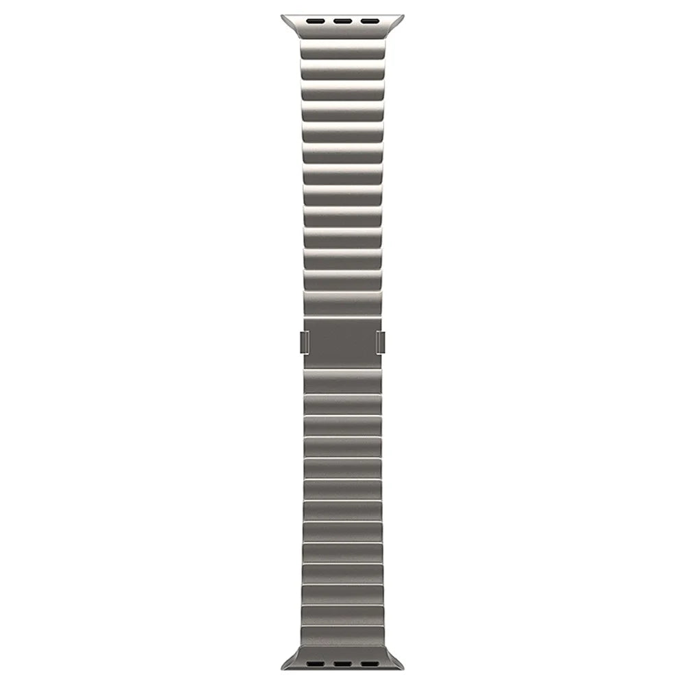 For Apple Watch Ultra 3 2 1 49mm / Series 11 10 46mm / 9 8 7 45mm / SE3 SE2 SE 6 5 4 44mm / 3 2 1 42mm Titanium Alloy Watch Band Magnetic Clasp - Titanium - 3