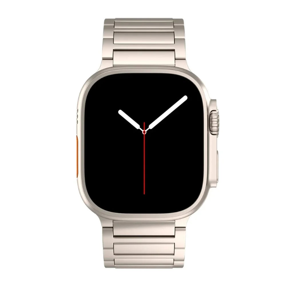 For Apple Watch Ultra 3 2 1 49mm / Series 11 10 46mm / 9 8 7 45mm / SE3 SE2 SE 6 5 4 44mm / 3 2 1 42mm Metal Butterfly Buckle Watch Band - Titanium - 3