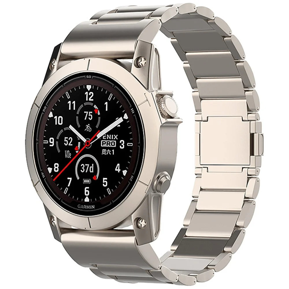 For Garmin Fenix 7 / Forerunner 965 / 955 / 945 / 935 Watch Band 22mm Magnetic Clasp Metal Titanium Alloy Strap - Titanium - 2