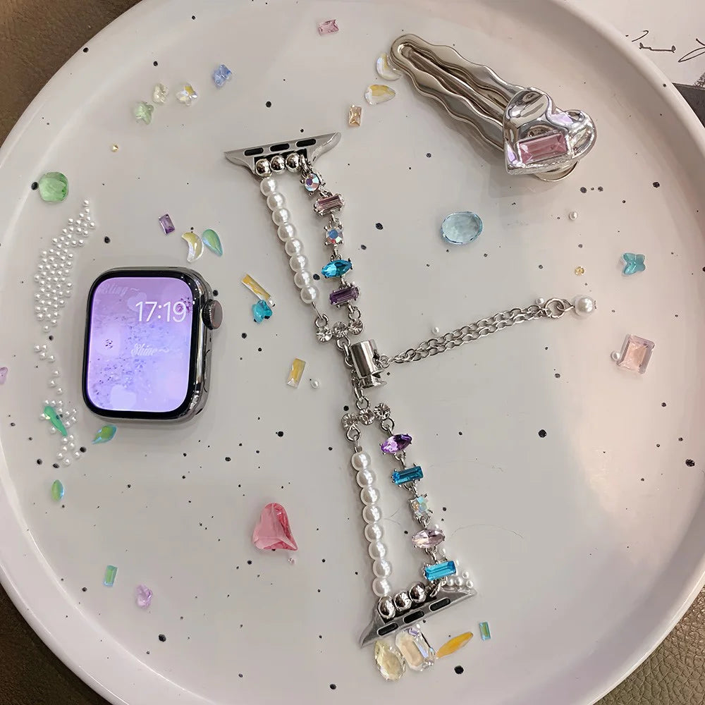 For Apple Watch Ultra 3 2 1 49mm / Series 11 10 46mm / 9 8 7 45mm / SE3 SE2 SE 6 5 4 44mm / 3 2 1 42mm Sliding Bracelet Strap - Multi-Color - 2