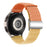 Universal 22mm Woven Watch Strap Silver Magnetic Buckle Replacement Wrist Band - Orange+Yellow - 1