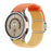 Universal 22mm Woven Watch Strap Silver Magnetic Buckle Replacement Wrist Band - Orange+Yellow - 3