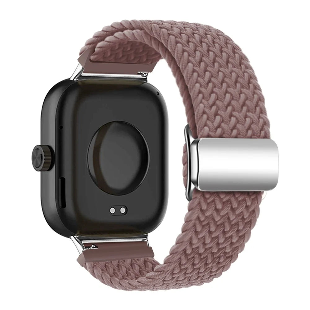 For Xiaomi Smart Band 10 Pro / 9 Pro / 8 Pro / Redmi Watch 6 / 5 / 4 Strap Magnetic Buckle Woven Loop Watch Band - Smoky Purple - 1