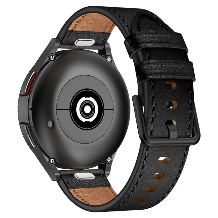 For Huawei Watch GT 3 42mm / GT 3 Pro 43mm Top Layer Cowhide Adjustable Wrist Band 20mm Watch Strap - Black - 1