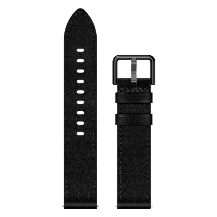For Huawei Watch GT 3 42mm / GT 3 Pro 43mm Top Layer Cowhide Adjustable Wrist Band 20mm Watch Strap - Black - 6