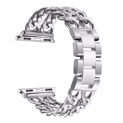 Steel Wrist Watch Band for Apple Watch Ultra 3 2 1 49mm / Series 11 10 46mm / 9 8 7 45mm / SE3 SE2 SE 6 5 4 44mm / 3 2 1 42mm - Silver - 1