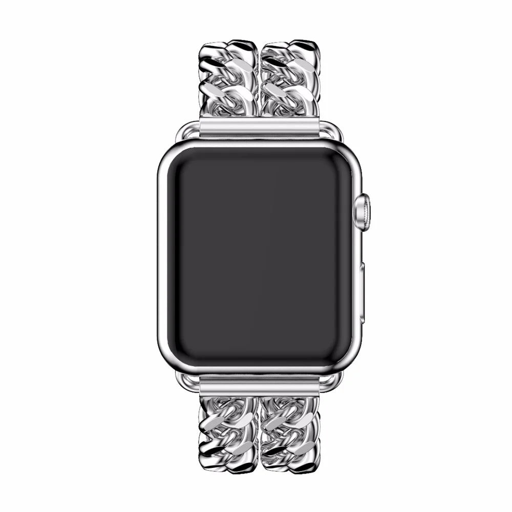 Steel Wrist Watch Band for Apple Watch Ultra 3 2 1 49mm / Series 11 10 46mm / 9 8 7 45mm / SE3 SE2 SE 6 5 4 44mm / 3 2 1 42mm - Silver - 3