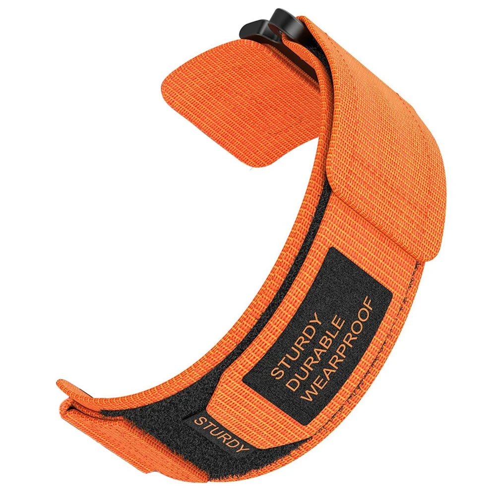 For Samsung Galaxy Watch FE 40mm / Watch6 / Huawei Watch GT 4 Universal 22mm Magic Tape Nylon Watch Strap - Orange - 2