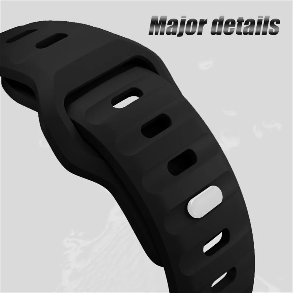 For Garmin Fenix 7X Soft Silicone Watch Strap Adjustable Wrist Band Replacement - Black - 5
