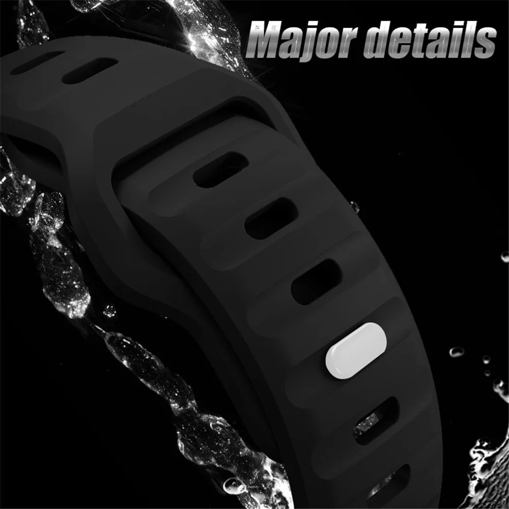 For Garmin Fenix 7X Soft Silicone Watch Strap Adjustable Wrist Band Replacement - Black - 6