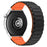 For Huawei / Samsung Smart Watch Silicone Band 22mm Universal Magnetic Replacement Strap - Black+Orange - 1