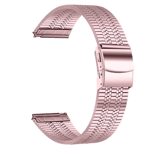 For Garmin Vivomove 3 / GarminMove 3 Stainless Steel 20mm Watch Strap Replacement Wrist Band - Rose Pink - 1