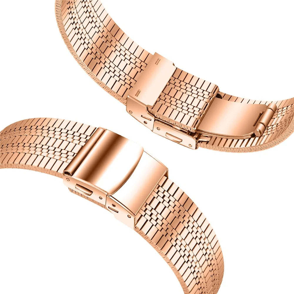 For Samsung Gear S3 Classic Smart Watch Band Stylish 22mm Stainless Steel Replacement Wrist Strap - Rose Gold - 3