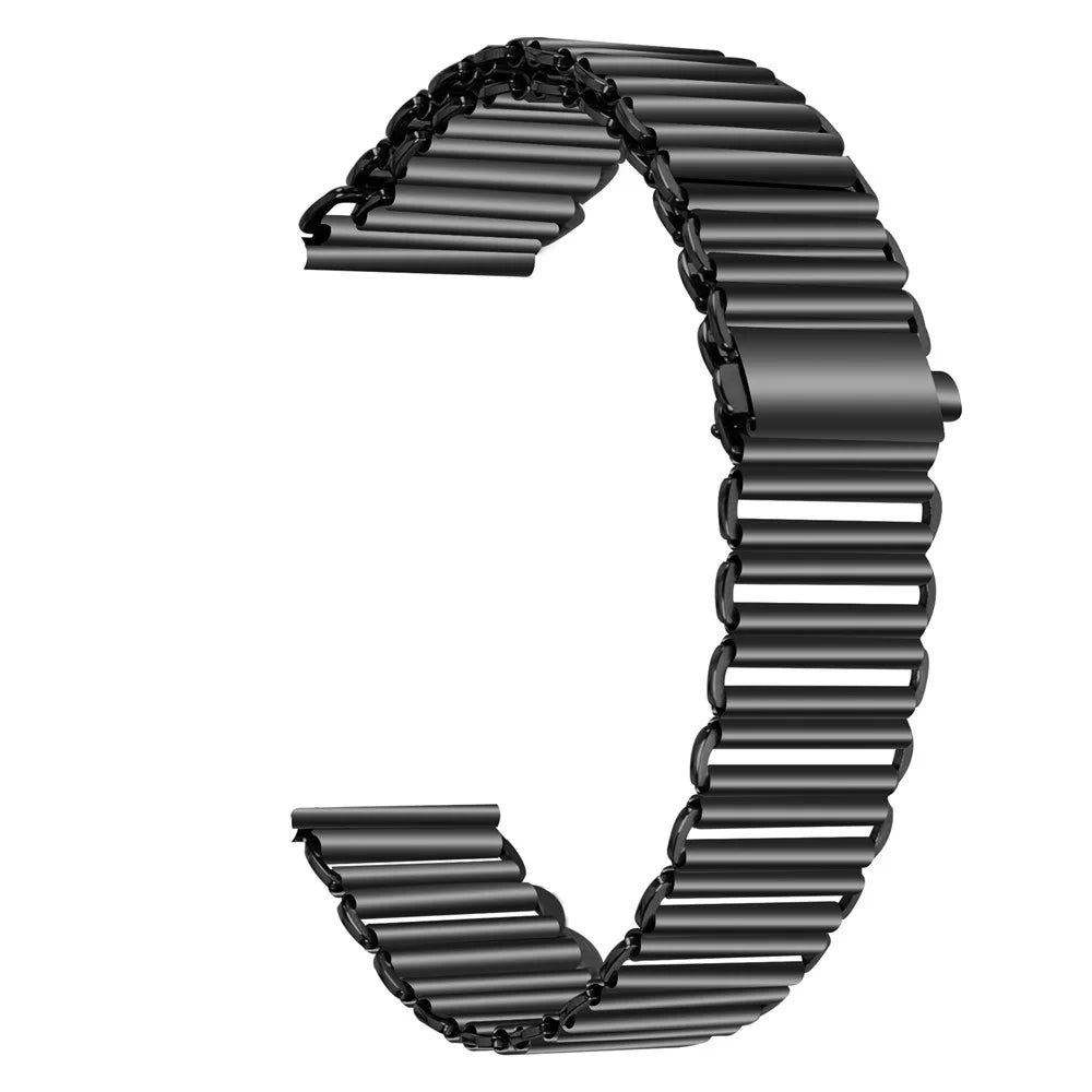 Watch Band for Garmin Vivomove Style / Garminmove Style Stainless Steel 20mm Adjustable Wrist Strap - Black - 1