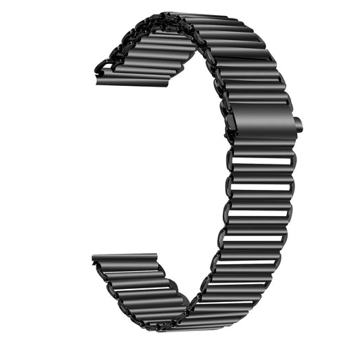 Watch Band for Garmin Vivomove Style / Garminmove Style Stainless Steel 20mm Adjustable Wrist Strap - Black - 1