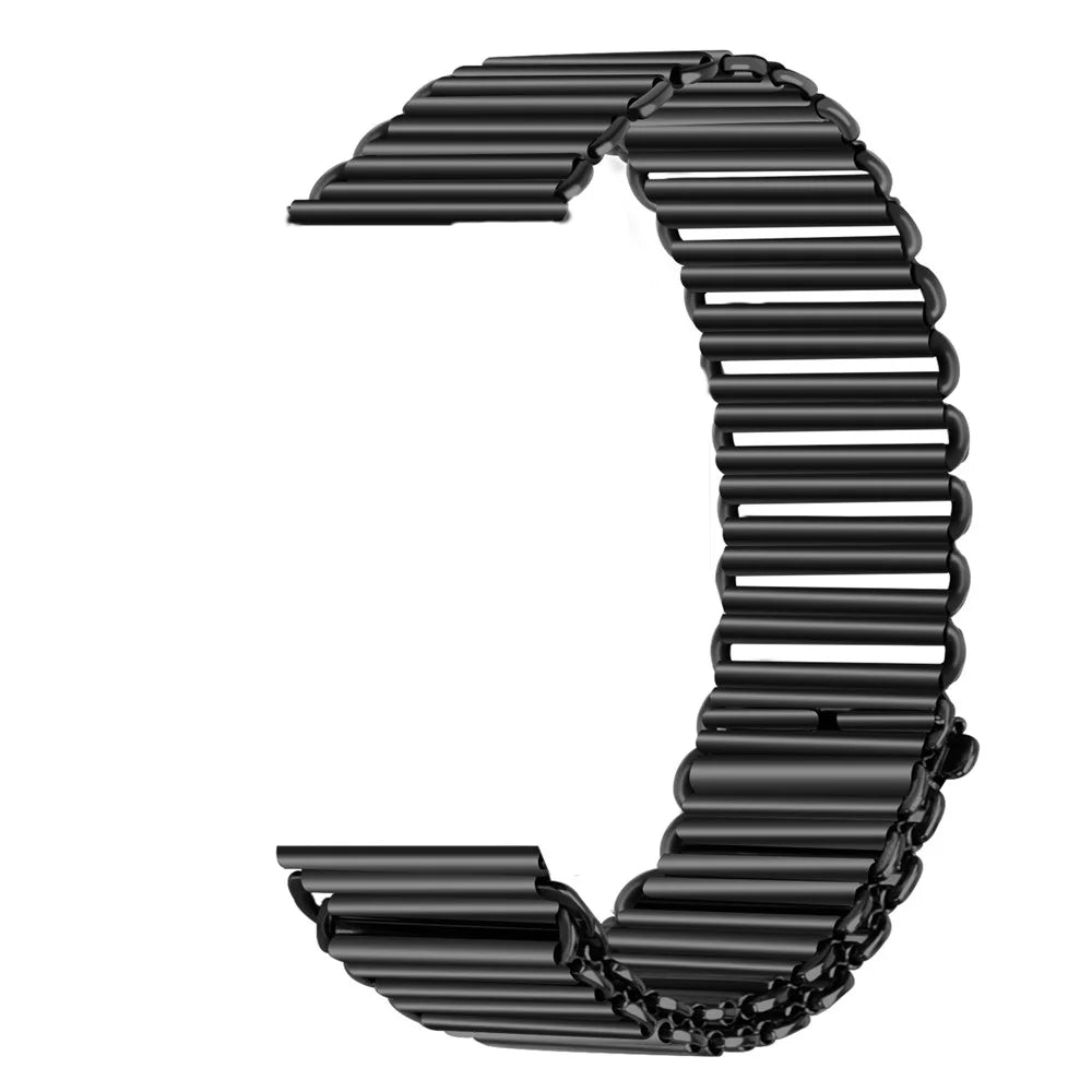 Watch Band for Garmin Vivomove Style / Garminmove Style Stainless Steel 20mm Adjustable Wrist Strap - Black - 2