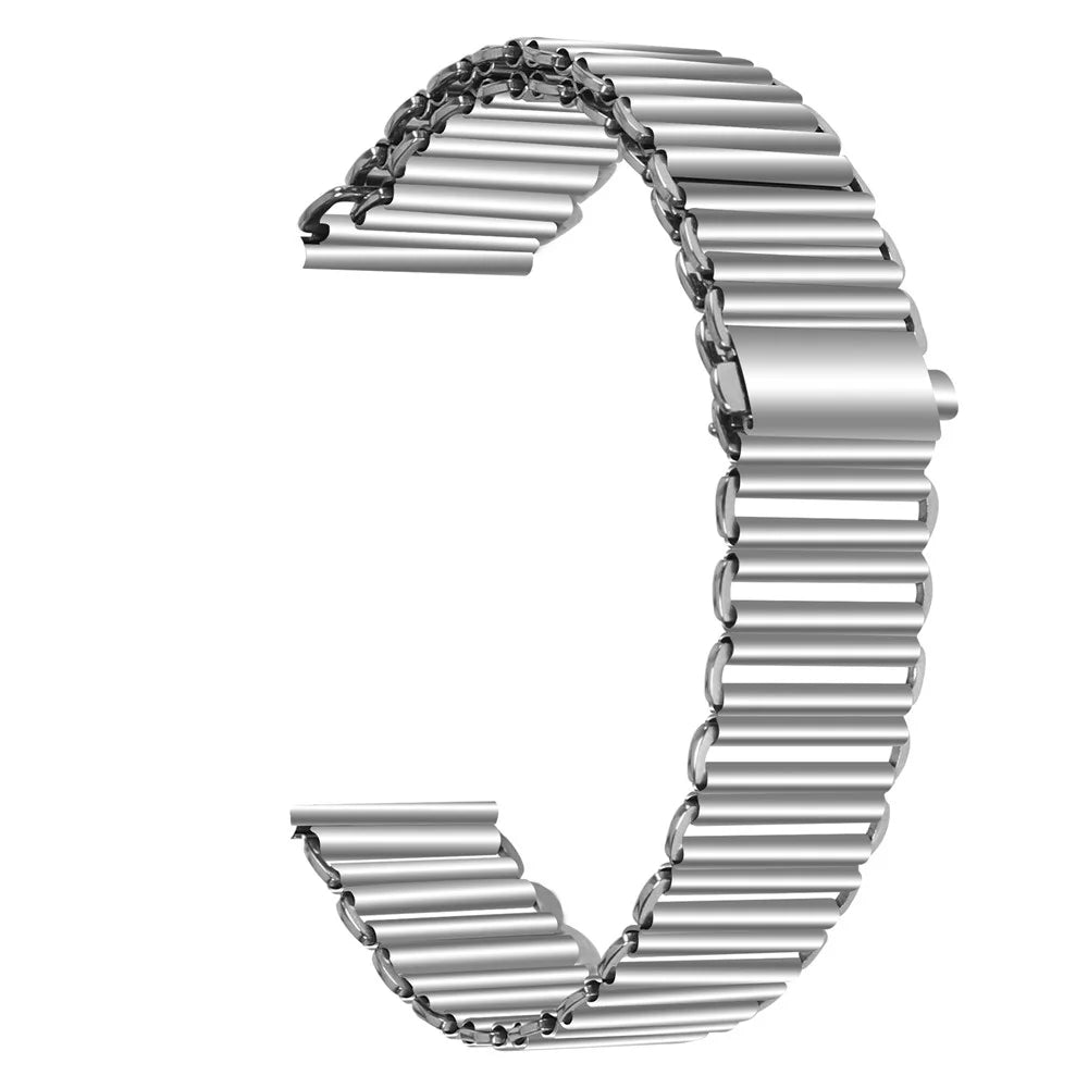 For Garmin Vivomove 3 / GarminMove 3 Stainless Steel Watch Band 20mm Adjustable Wrist Strap - Silver - 1
