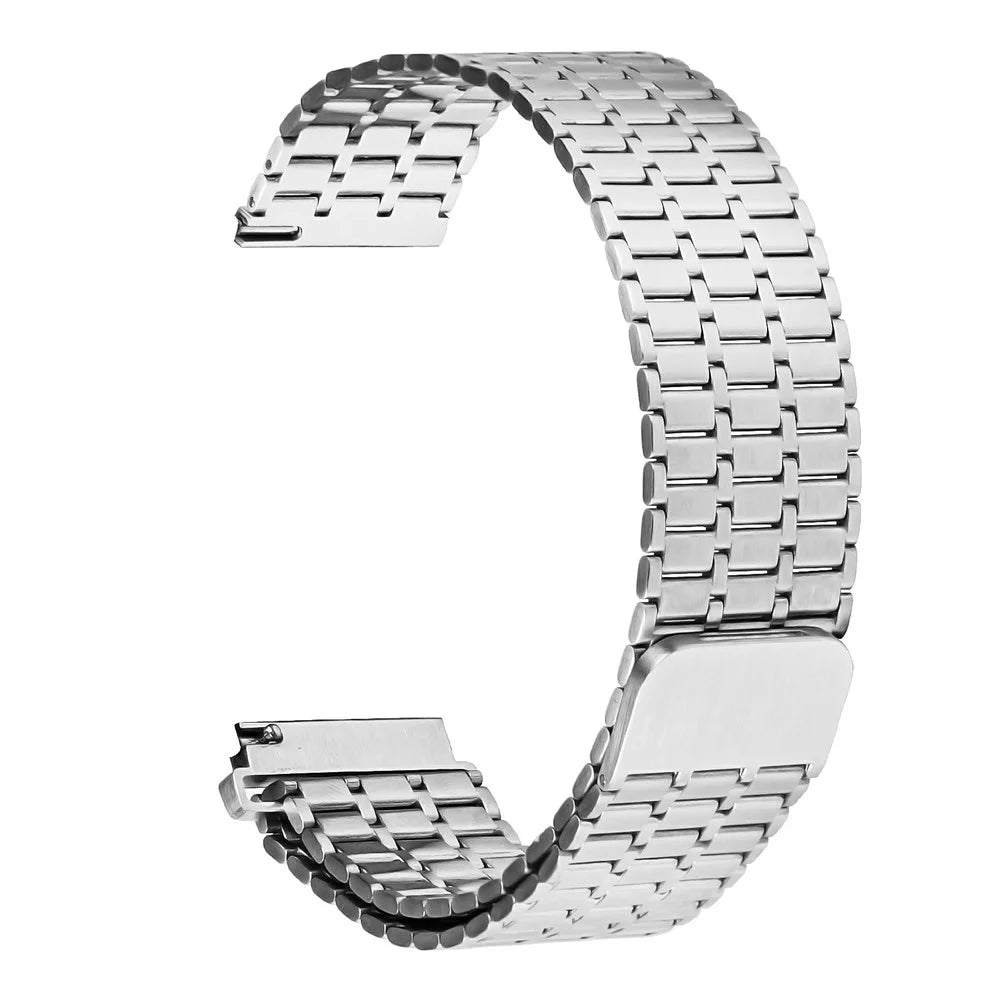 For Garmin Vivomove 3 / GarminMove 3 Magnetic Stainless Steel Strap Silver Wrist Band - 1