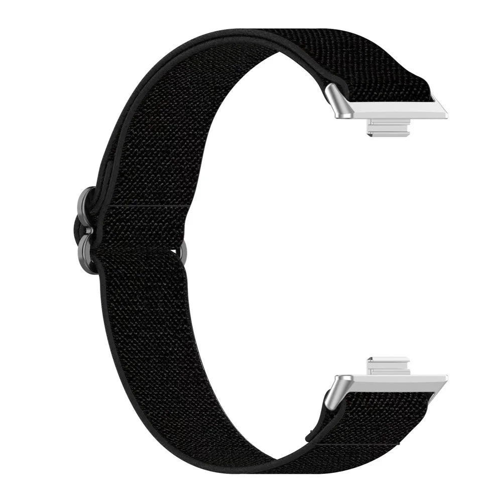 For Huawei Watch Fit 3 Nylon Strap Stretchy Solo Loop Sport Watch Bands - Black - 2