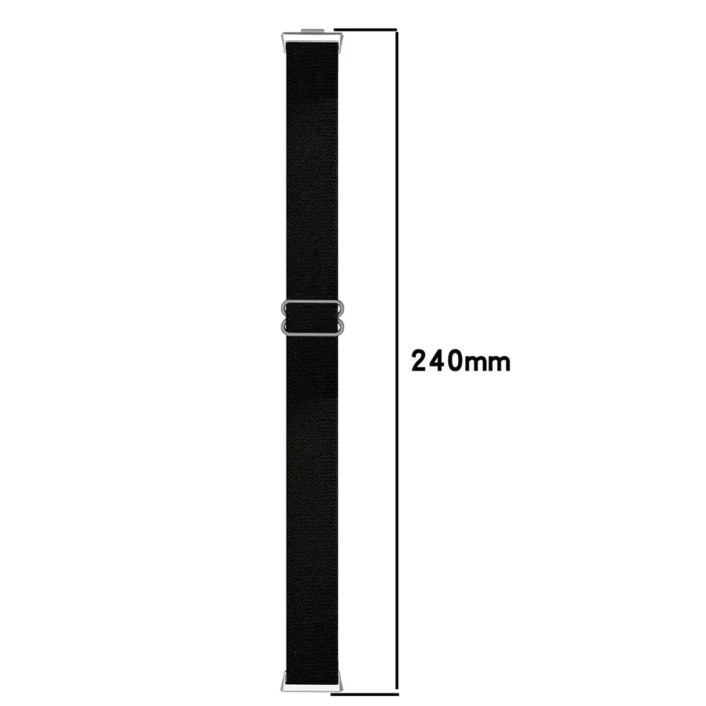 For Huawei Watch Fit 3 Nylon Strap Stretchy Solo Loop Sport Watch Bands - Black - 7
