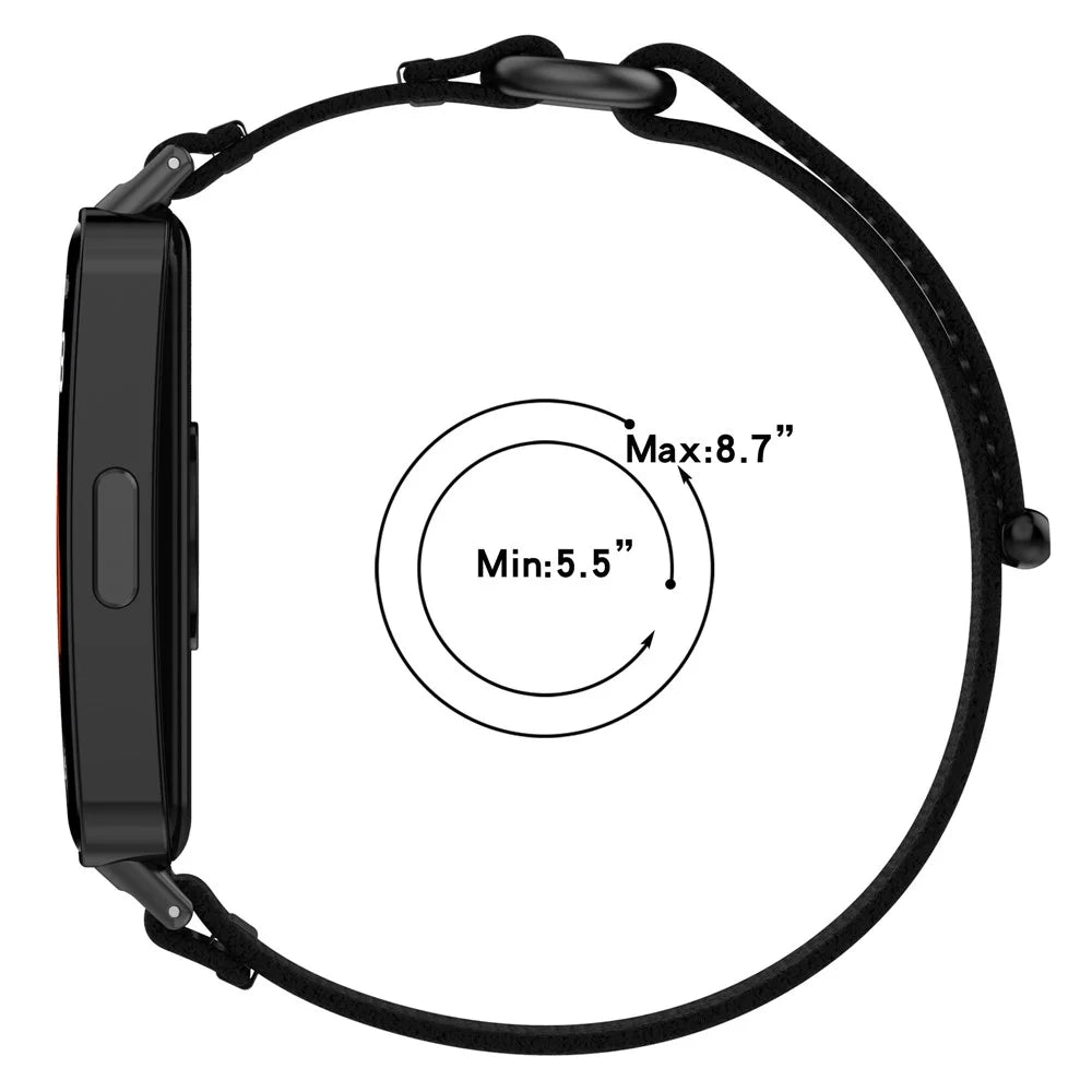 For Huawei Band 10 / Band 10 NFC / Band 9 / Band 9 NFC / Band 8 / Band 8 NFC Strap Nylon Sport Loop Watch Bands - Black+Grey - 7