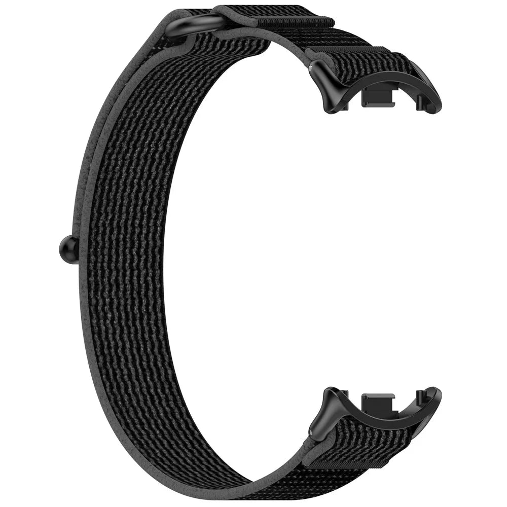 For Xiaomi Smart Band 9 NFC / 9 / 8 NFC / 8 Watch Strap Breathable Nylon Sport Strap - Black+Grey - 2