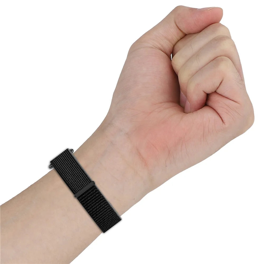 For Xiaomi Smart Band 9 NFC / 9 / 8 NFC / 8 Watch Strap Breathable Nylon Sport Strap - Black+Grey - 4