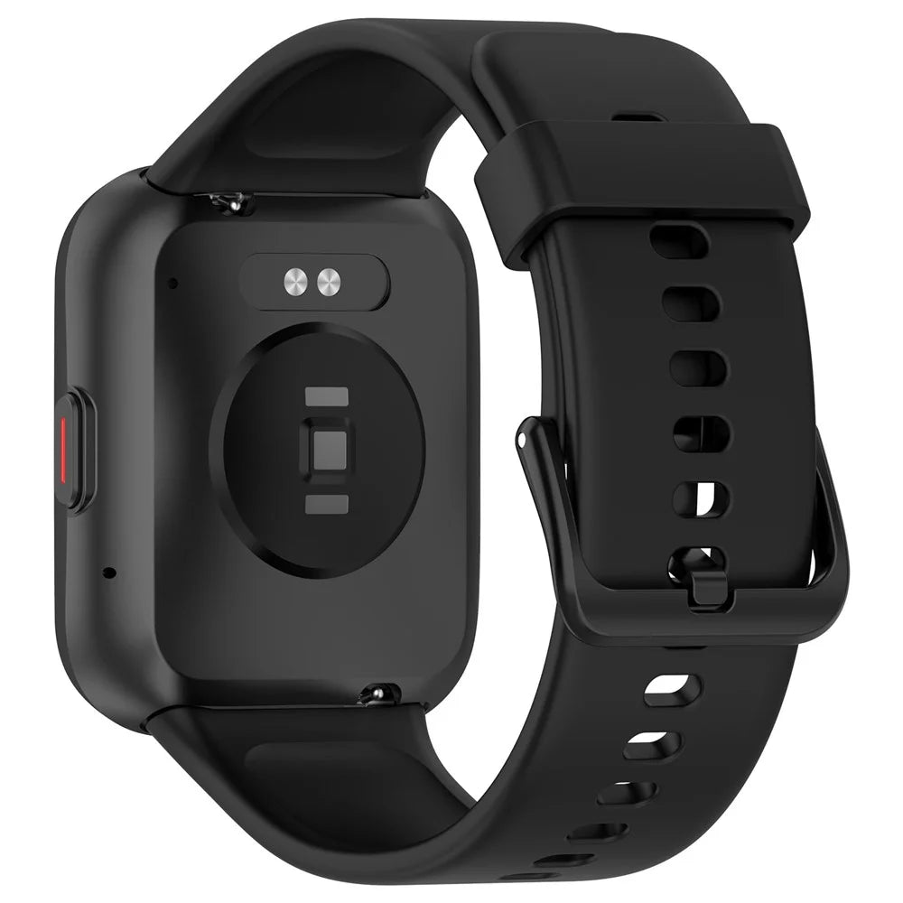 For SKG V7 / V7 Pro Watch Band Soft Silicone Wrist Strap Adjustable Buckle - Black - 1
