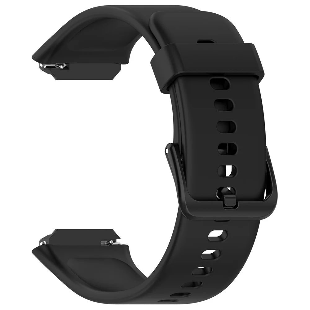 For SKG V7 / V7 Pro Watch Band Soft Silicone Wrist Strap Adjustable Buckle - Black - 2