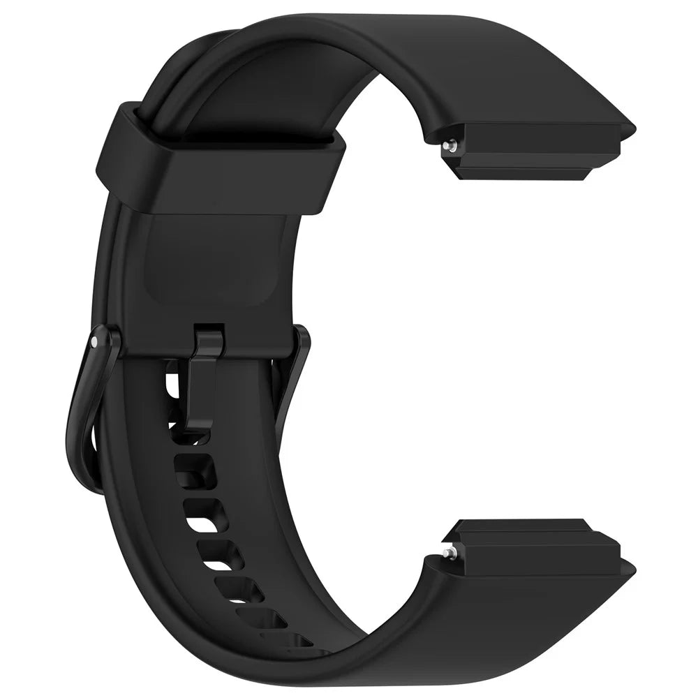 For SKG V7 / V7 Pro Watch Band Soft Silicone Wrist Strap Adjustable Buckle - Black - 3